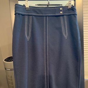 Navy pencil skirt